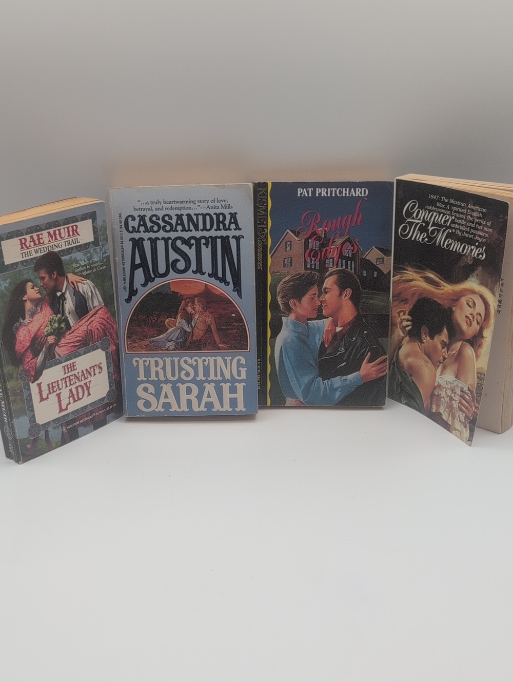 Vintage Romance Paperback Book Set - Blue & Multi-Color Covers